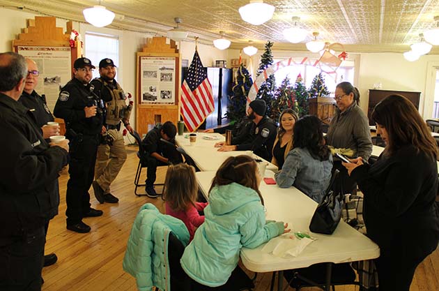 Members of the Winslow Police Department held their first Coffee with a Cop event at the chamber of commerce. This event allowed the public to come and visit with local law enforcement one-on-one and for the officers to build a rapport with local residents.