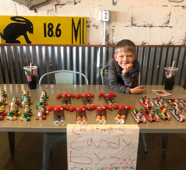 Studio 66 in Holbrook hosted a group of young entrepreneurs including Zane Allison (pictured) last month, allowing them to showcase their wares and expand their business savvy.