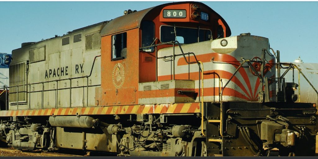 Although the Holbrook train is currently green, this photo reflects what it would have looked like fresh off the production line. The Navajo County Historical Society plans on updating the paint to reflect its storied past.
