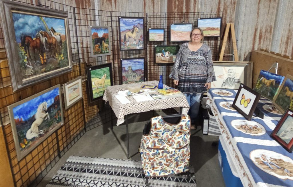 Local artist Liz Nichols was one of many artists who had their work on display and for purchase at Old West Fest.