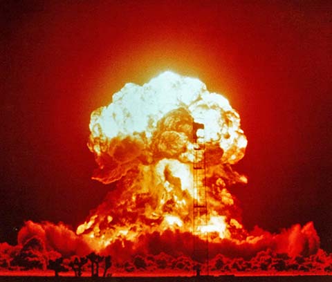 Security Administration / Nevada Site Office The BADGER explosion on April 18, 1953, at the Nevada Test site.