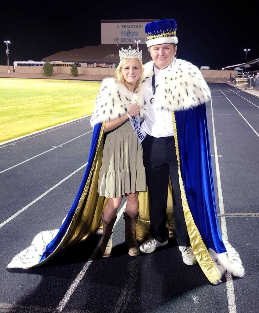 Joseph City High School celebrated Homecoming last Thursday, crowning Queen Saisha Murdock (left) and King Jeffery Howerton (right).