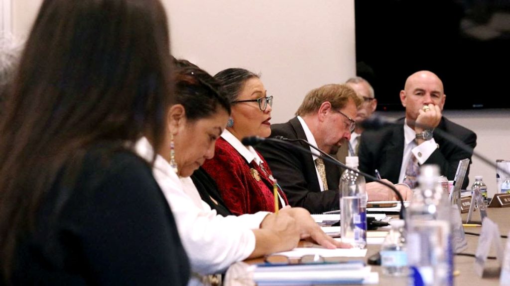 Eugenia Charles–Newton, law and order committee chair on the Navajo Nation Council, delivered remarks on missing and murdered Indigenous women to a House Appropriations subcommittee on Nov. 20.