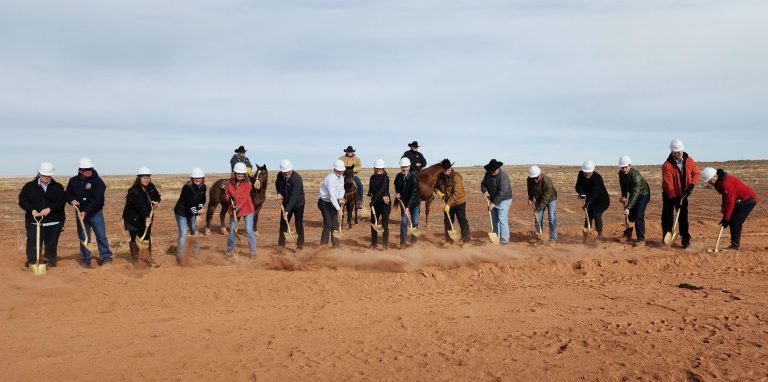 Representatives from the Joseph City Unified School District, Joseph City Foundation, Joseph City and Holbrook chambers of commerce, Grow Arizona Workforce Network, Navajo County Fair, RealAZ, City of Holbrook, Arizona Public Service, Invenergy, and representatives from numerous other organizations were on hand for the groundbreaking of Invenergy’s Hashknife Solar Energy Center project, which is located just south of Joseph City.
