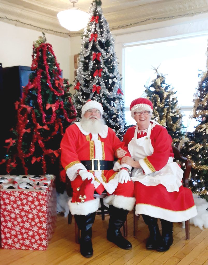 It’s a busy time of year for Santa and Mrs. Clause but they made sure to come out to Winslow’s Festival of Trees last week to enjoy the décor and visit with youngsters.