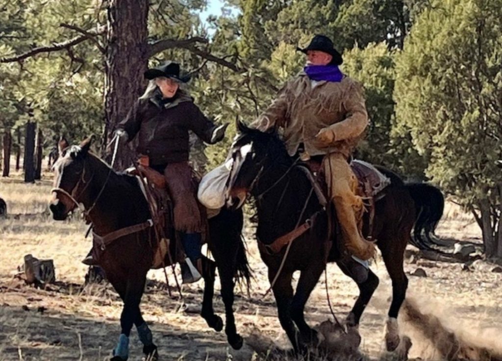 This year, the Navajo County Sheriff’s Posse Pony Express will have Beth Self (left) as its first rider! She will be riding out at 8 a.m., this Wednesday (Jan. 29) from Gillespie Park. Born and raised in Holbrook, Self pictured with her husband Scott Self (right) is the great-great-granddaughter and great-grand-niece of two different members of the original Navajo County Sheriff’s Posse founded in 1955. Besides Self and Deputy Betty Starns, who rode in the ride last year with the Sheriff’s Department, several other women will be joining the ride this year.