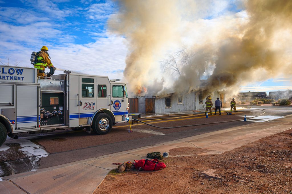 The Winslow Fire Department and Joseph City Fire District made quick work of a structure fire in an abandoned structure located on the northeast corner of Berry Avenue and First Street in Winslow on Sunday, Jan. 19. The cause of the fire is under investigation.