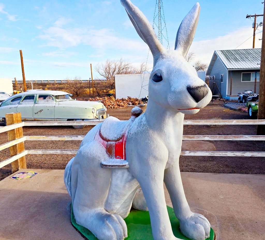 It was a rare site last week, no not Mr. Rabbit the iconic symbol of Jackrabbit Trading Post, but the snowfall received in this part of the region. It’s been a dry, cold winter and the impact is likely to be felt with fire season fast approaching. The Board of Supervisors recently passed fire restrictions, asking all residents and visitors to follow all required precautions.