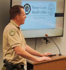 Sheriff David Clouse (pictured) and his team presented to the Holbrook City Council regarding the success of the MCAT team.