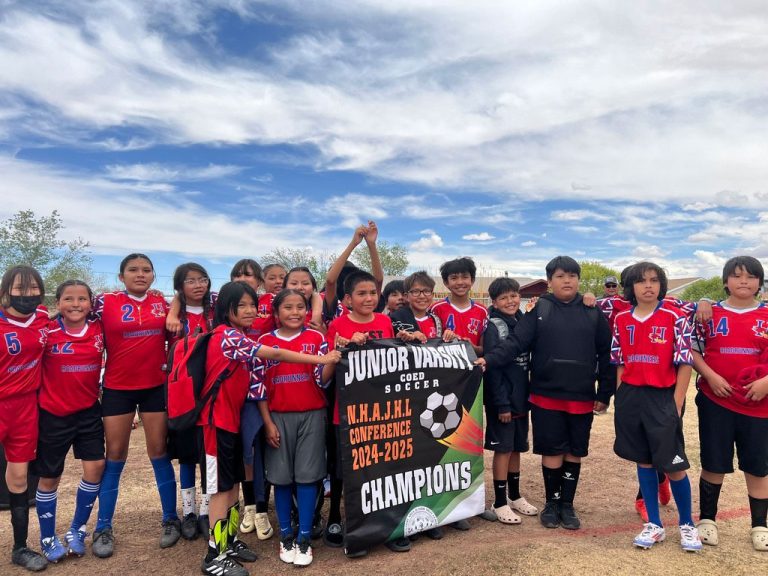 Indian Wells Elementary School’s junior varsity soccer team won the Navajo Hopi Area Junior High League championship on April 30. They worked hard all season and came out on top with a final score of 6 to 1.
