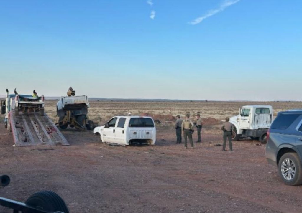 MCAT detectives served a warrant at a residence in the 5500 block of Blue Sky Ranch Road, east of Snowflake, and recovered numerous stolen items including five stolen vehicles, two of which were disassembled and hidden in various locations on the property.