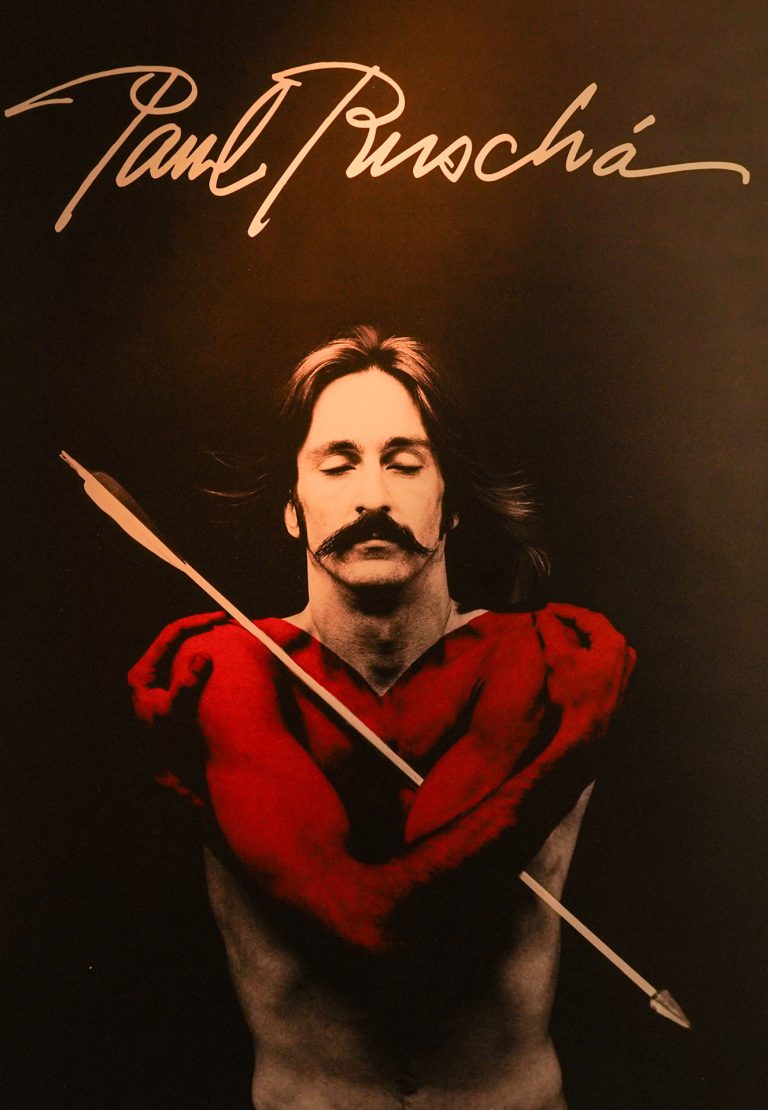 Martyr for Love by artist Paul Ruschá, is among the works on display in his exhibition Life Mask at the Winslow Studio Artists Gallery inside the Affeldt-Mion Museum at La Posada.