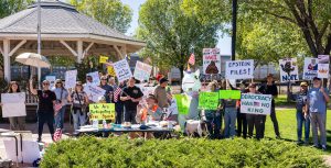 The ‘No Kings’ protest saw millions of participants in cities small and large across the country including on Third Street in Winslow. Participants marched to and from the gazebo on First Street before and after the protest and at it’s peak more than 60 people had shown up to exercise their first amendment rights and voice their concerns on the current administration.