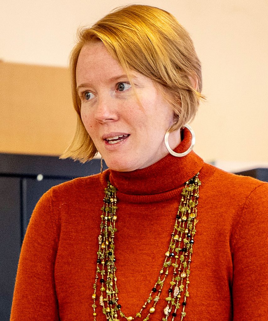 Ashley DeBoard of Flagstaff Law Group speaks during the November Good Morning Winslow event, where she discussed the importance of estate planning and preparing family documents in advance.