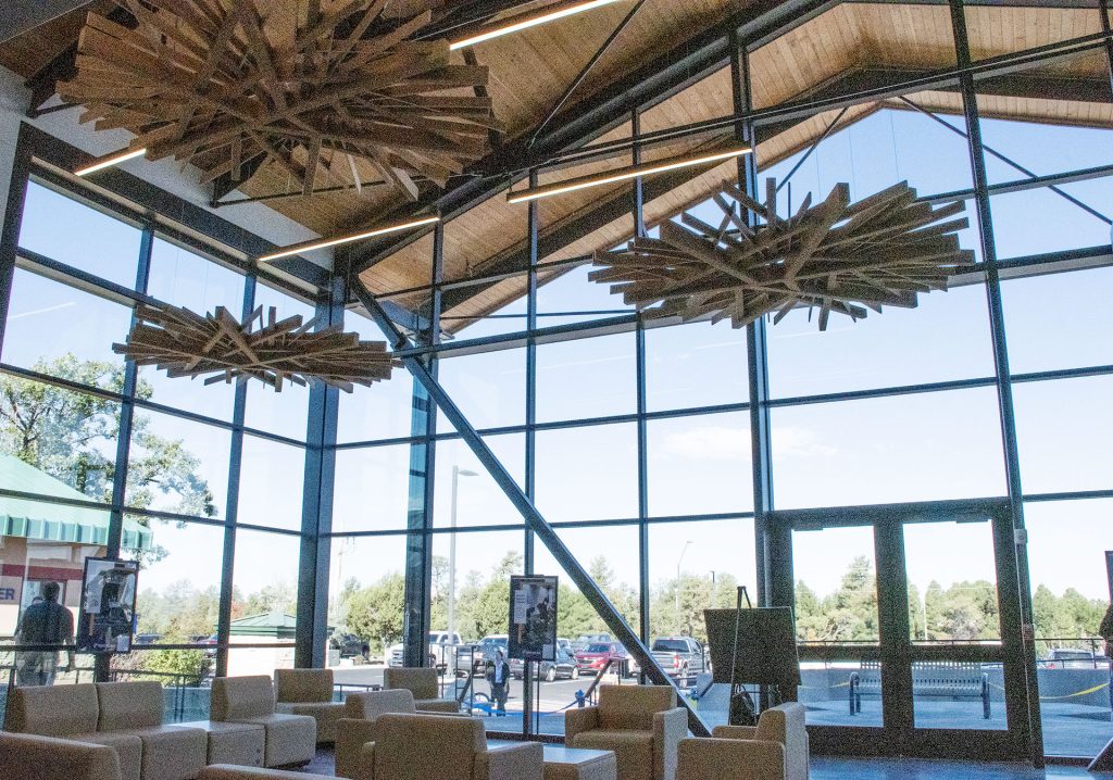 The new student welcome area at NPC's Goldwater Student Services Center. The building is open and ready to serve students and the public.