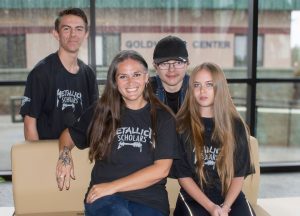 Jessica Smith and her children, Landon, Jordan and Cheyanne, are all students at NPC and Metallica Scholars. Husband Robert, and daughters Serenity and Emma (not pictured) are also NPC students.