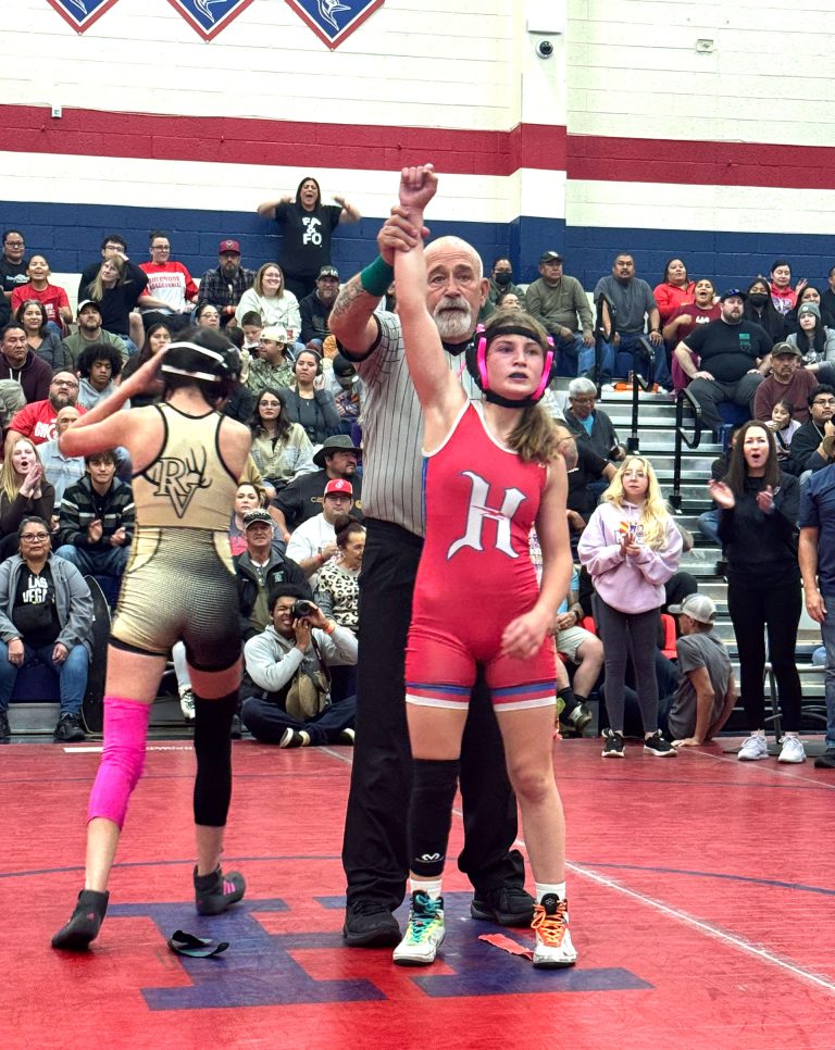 Holbrook hosted the annual Pat Kenny Wrestling Tournament last weekend, bringing together teams from throughout the state to compete. Among the athletes was freshman London Gardner (pictured) of Holbrook, who took the championship in the 100-pound weight class.