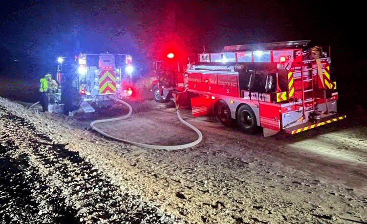 Joseph City Fire District responds to a locomotive fire along the BNSF rail line.