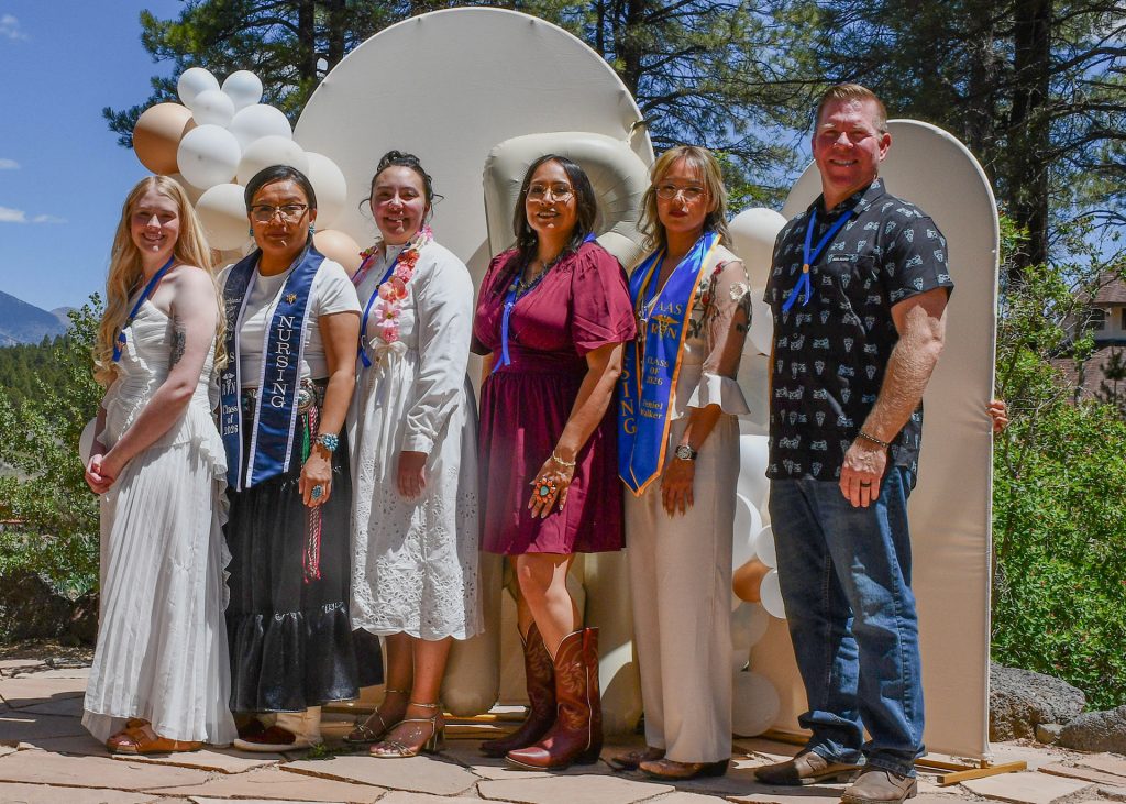 NPC Little Colorado, Winslow campus nursing graduates (left to right) Savannah Carmody, Aerielle Alfred, Shanae Goodman, Serphina Manygoats, Teniel Walker and Garek Hurt.