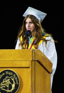 Tatum Henling delivers one of six valedictorian speech for the Winslow High School class of 2026.