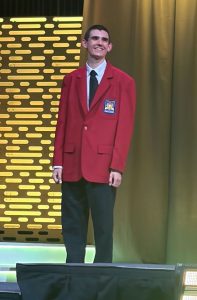 Jack Harris, in his red blazer, stands with fellow medalists at the recent SkillsUSA national competition in Atlanta, where he earned bronze in welding.