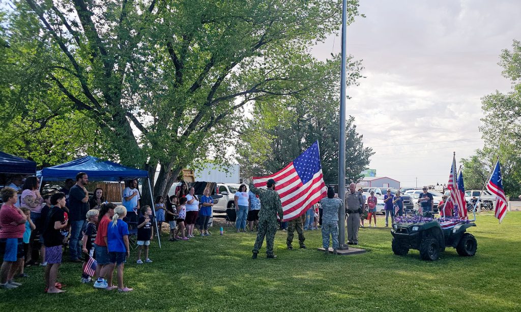 All the communities along the corridor celebrated Independence Day with great fanfare including parades, barbecues, fireworks and of course, solemn appreciation for the sacrifices made to make this day possible. Here’s the flag being raised during the celebration at Tanner Park in Joseph City.