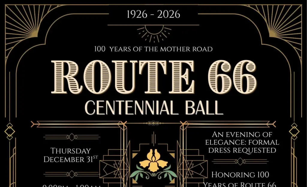 Poster for Route 66 Centennial Ball