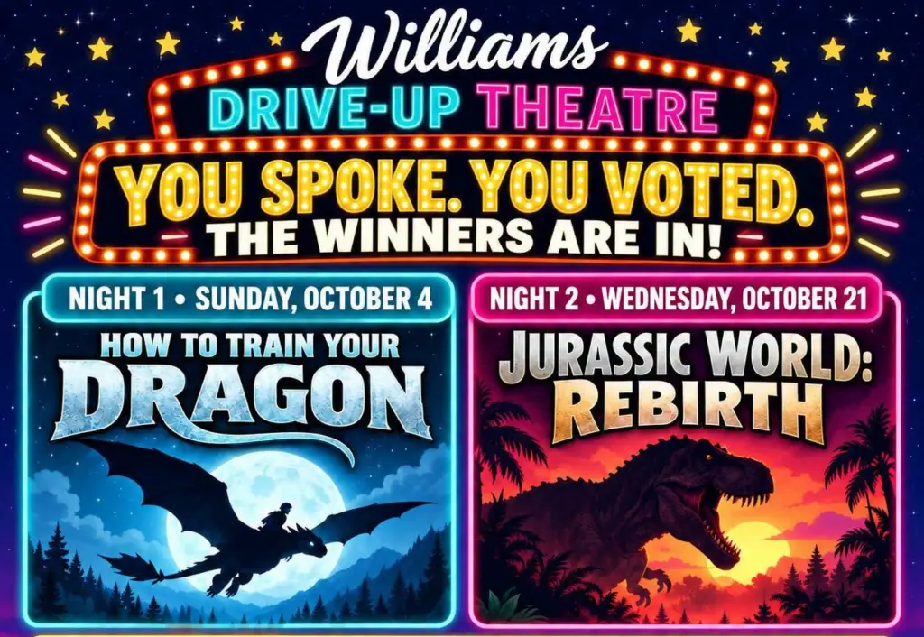 Poster for Williams Drive In Movie Nights