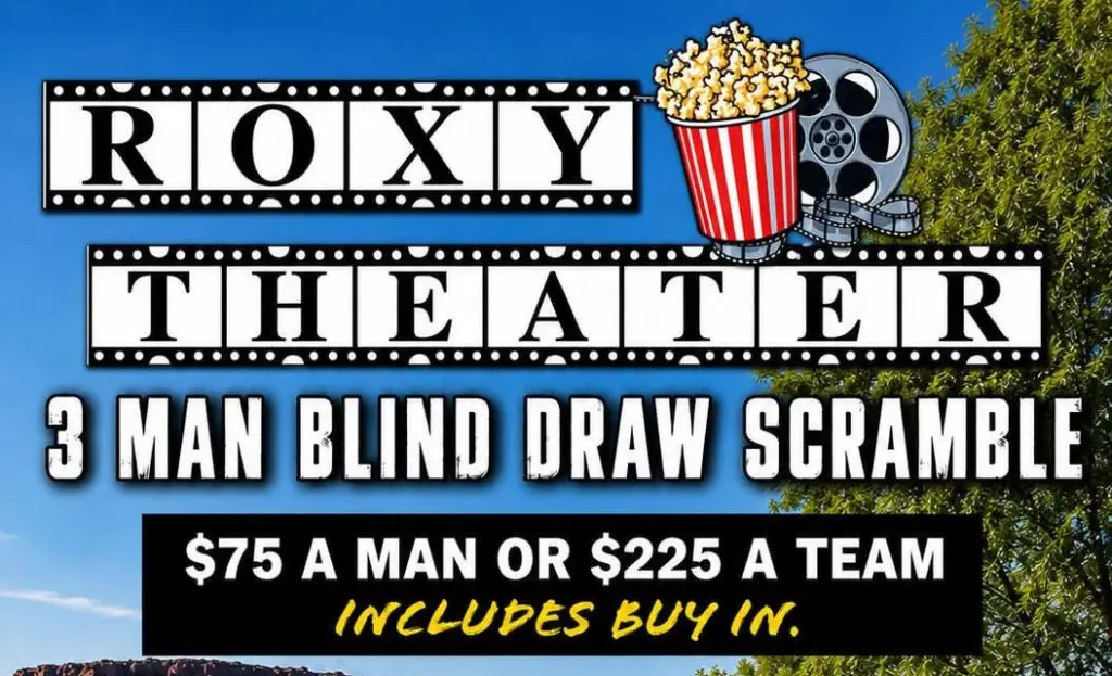 Poster for Roxy Theater 3 Man Blind Draw Scramble