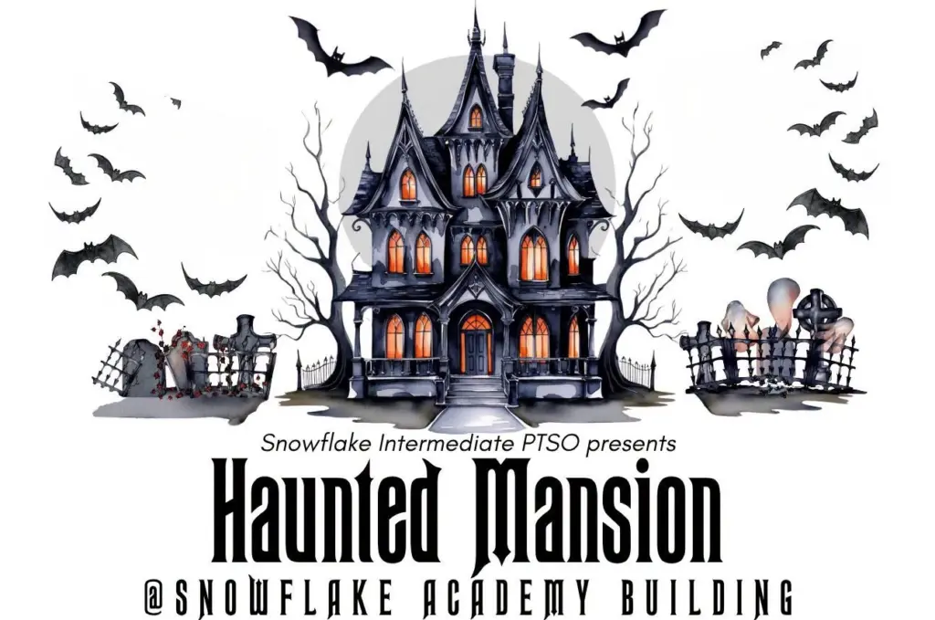 Poster for Haunted Mansion at Snowflake Academy