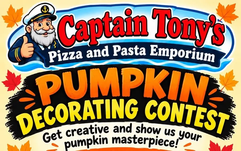 Poster for Captain Tony’s Pumpkin Decorating Contest