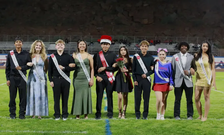 The Holbrook High School Royal Court included (left to right) Braylon Tailman, Kendrick Taylor, Kaleb Jordan, Angelica Uranga-Williams, Levi Autobee, Tayanna Acevedo, Kaiden Morris, Trinity Ovalle, Bryce Russell and Ninti Pittman.
