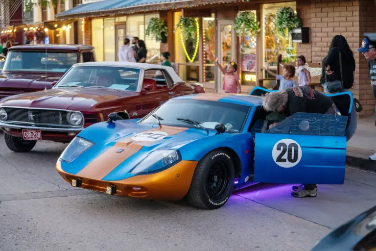 Photos by Shawn White Classic and custom cars fill the streets of downtown Winslow during the Just Cruis’n Car Show. More than 100 entries took over downtown for the annual event Oct. 2 and 3.