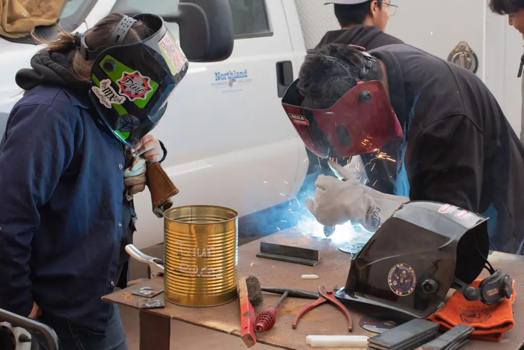 Students attending the NextWave Workforce Expo were able to use the tools of various trades to learn about potential career interests.