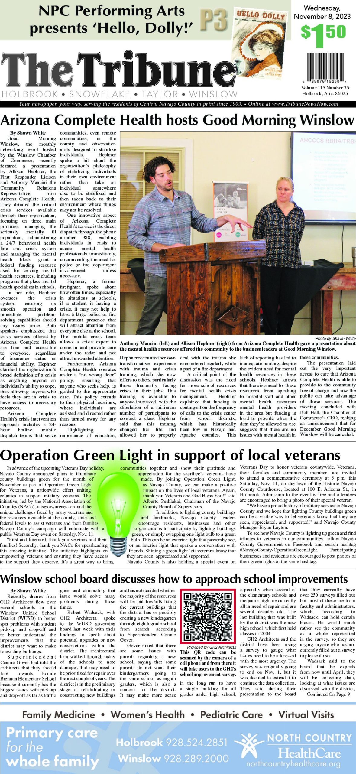 Page 1 of the November 8, 2023 edition