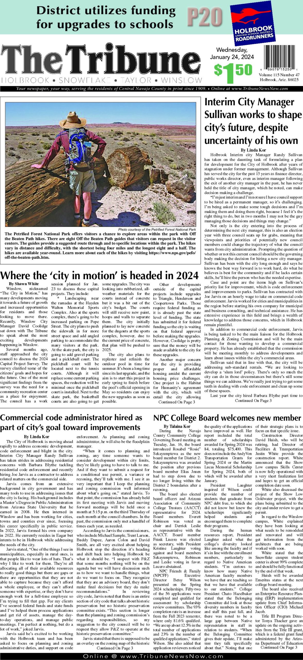 Page 1 of the January 24, 2024 edition