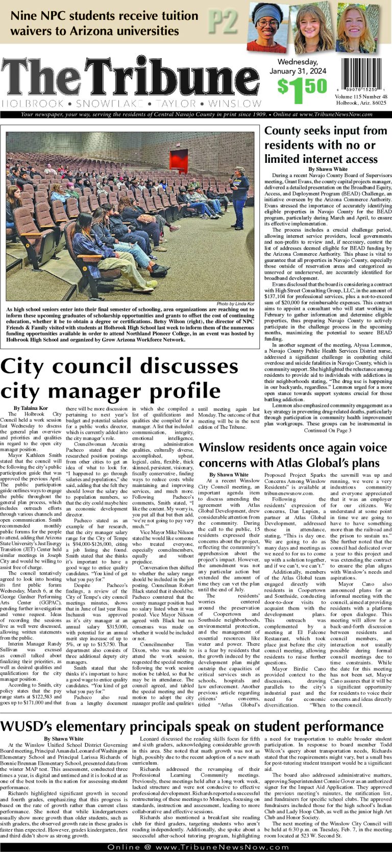 Page 1, Tuesday, January 30, 2024
