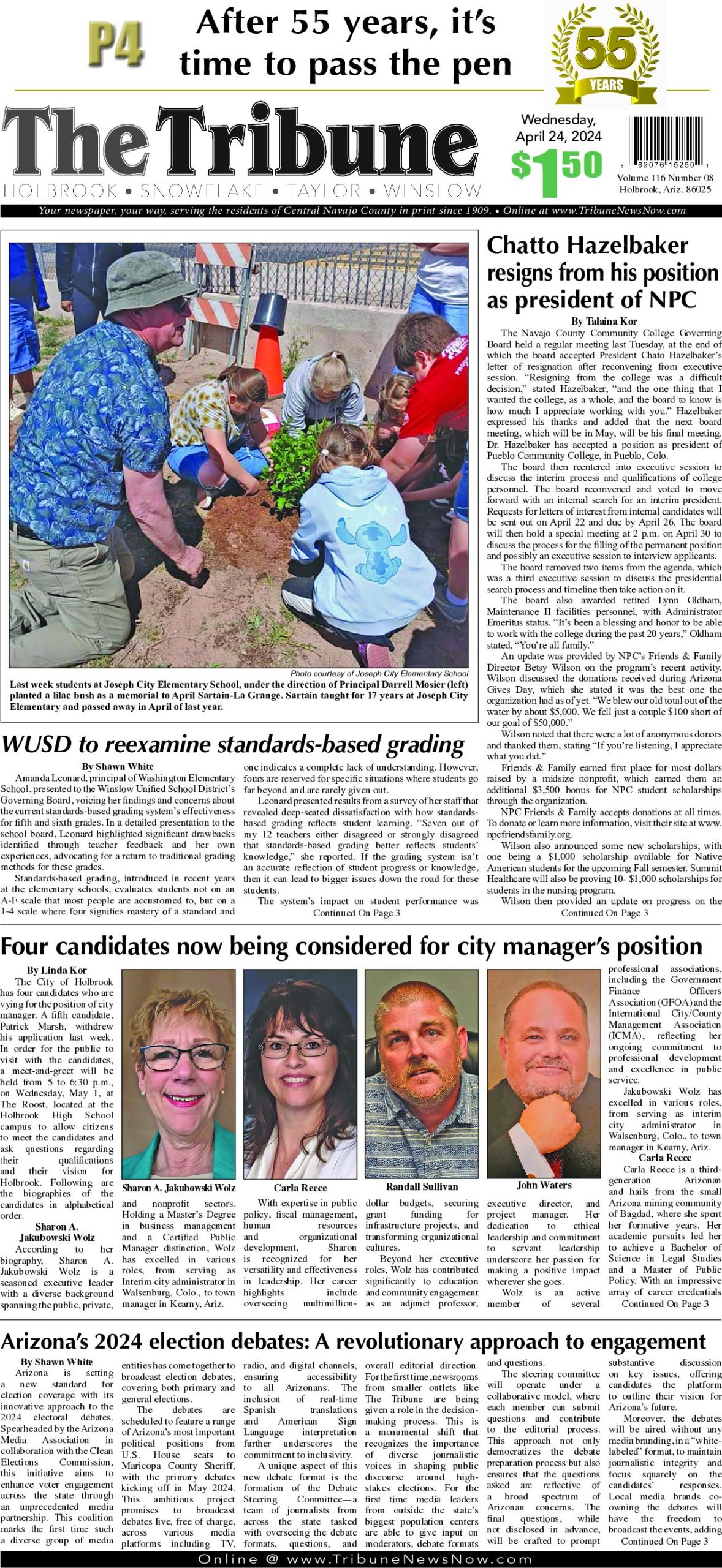 Page 1 of the April 24, 2024 edition