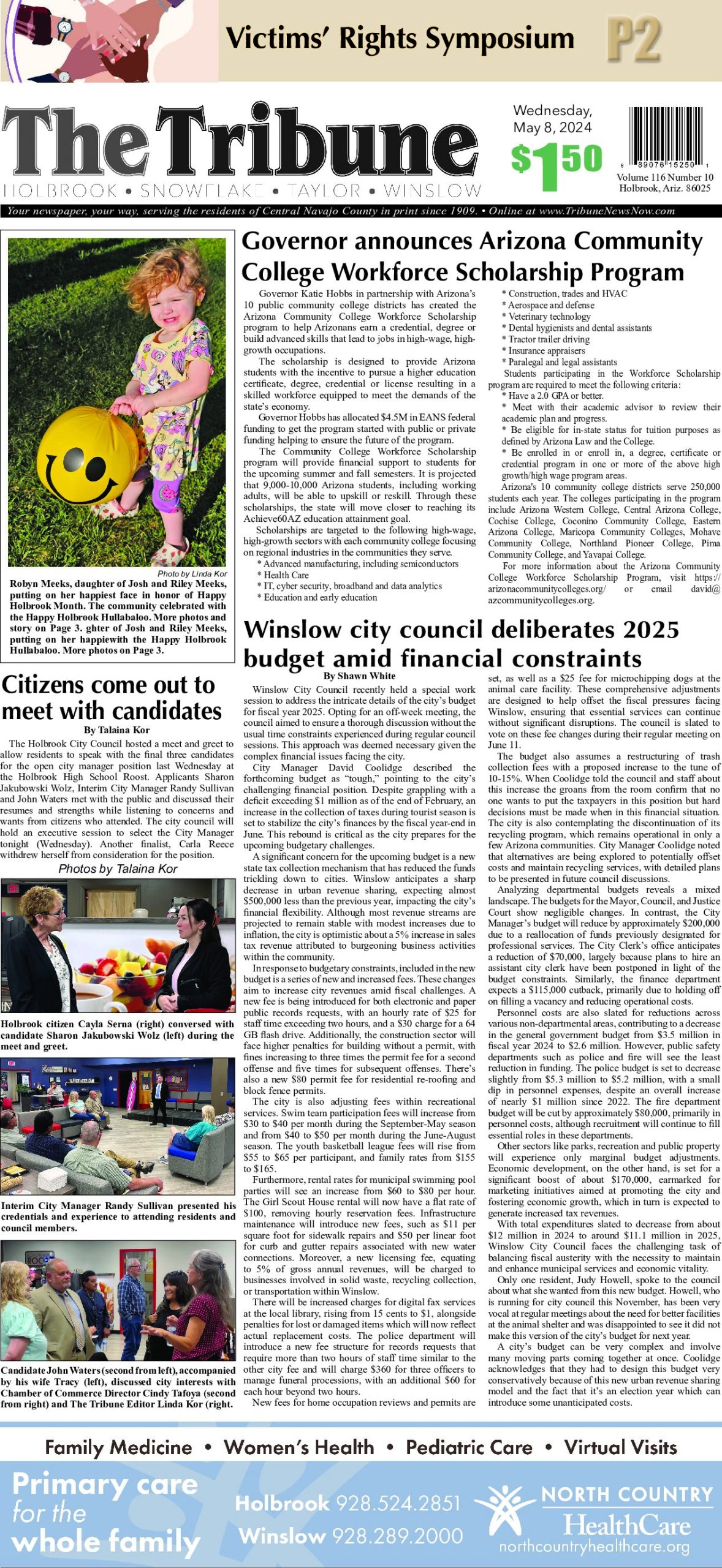 Page 1 of the May 8, 2024 edition
