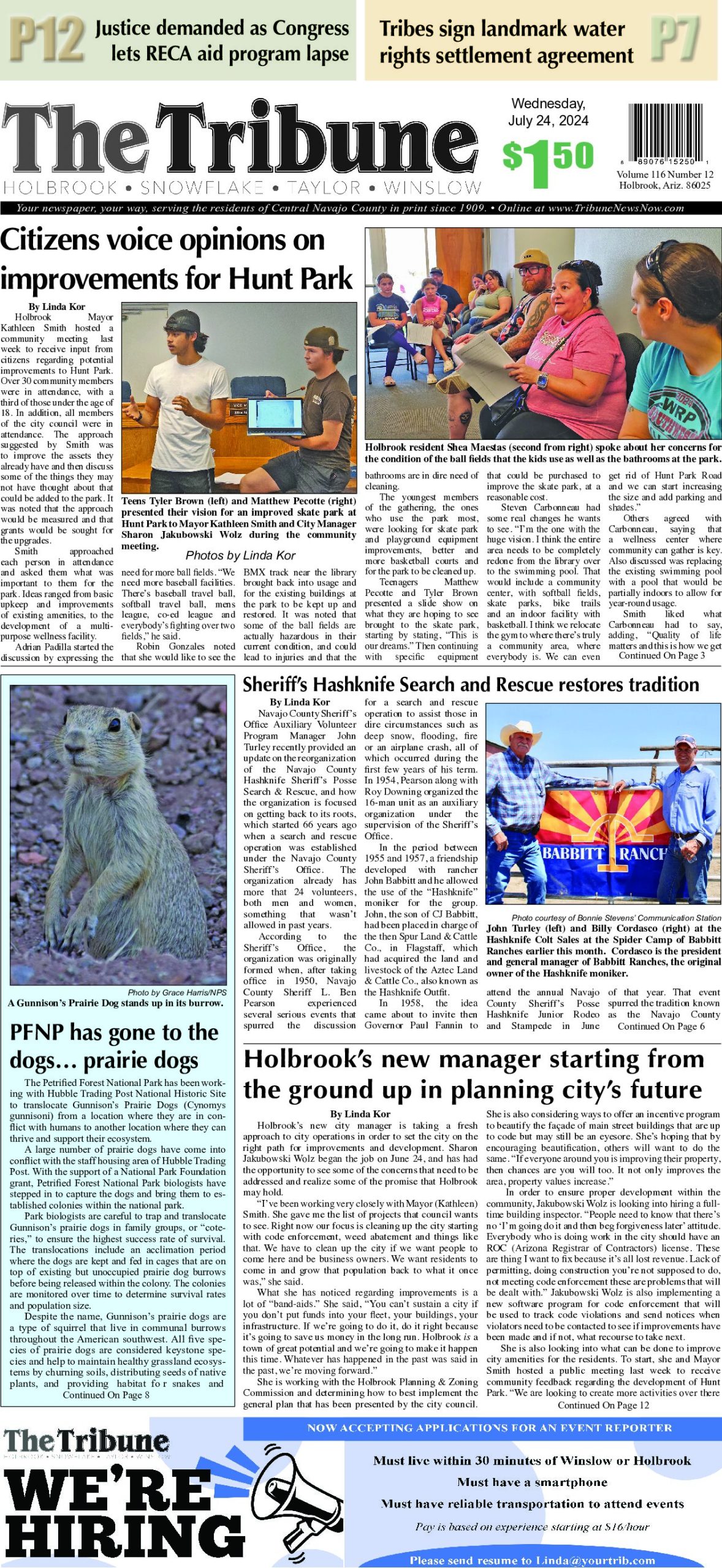 Page 1 of the July 24, 2024 edition