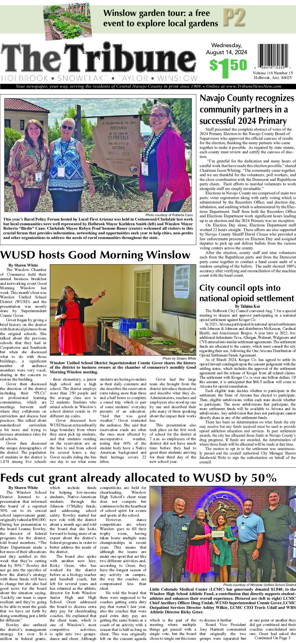 Page 1 of the August 14, 2024 edition