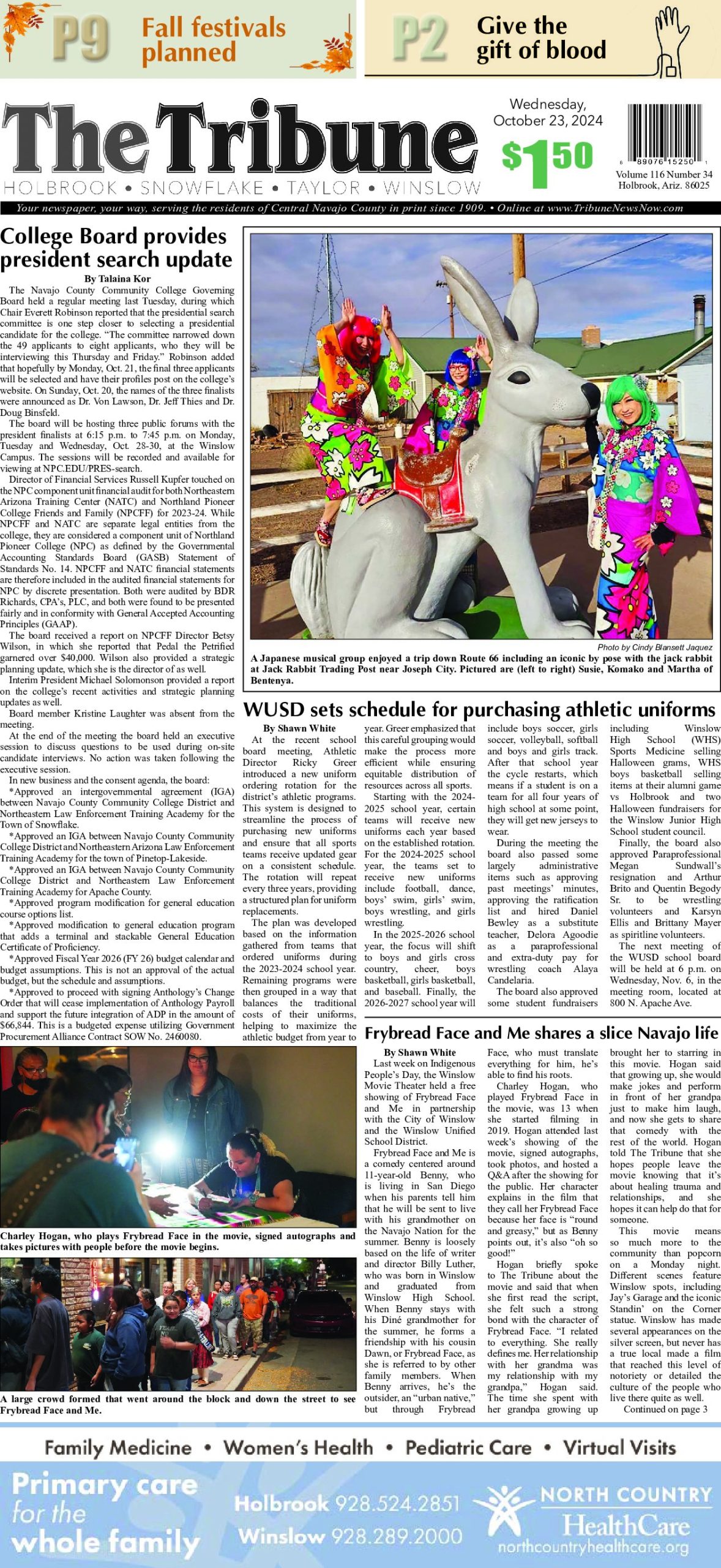 Page 1 of the October 23, 2024 edition