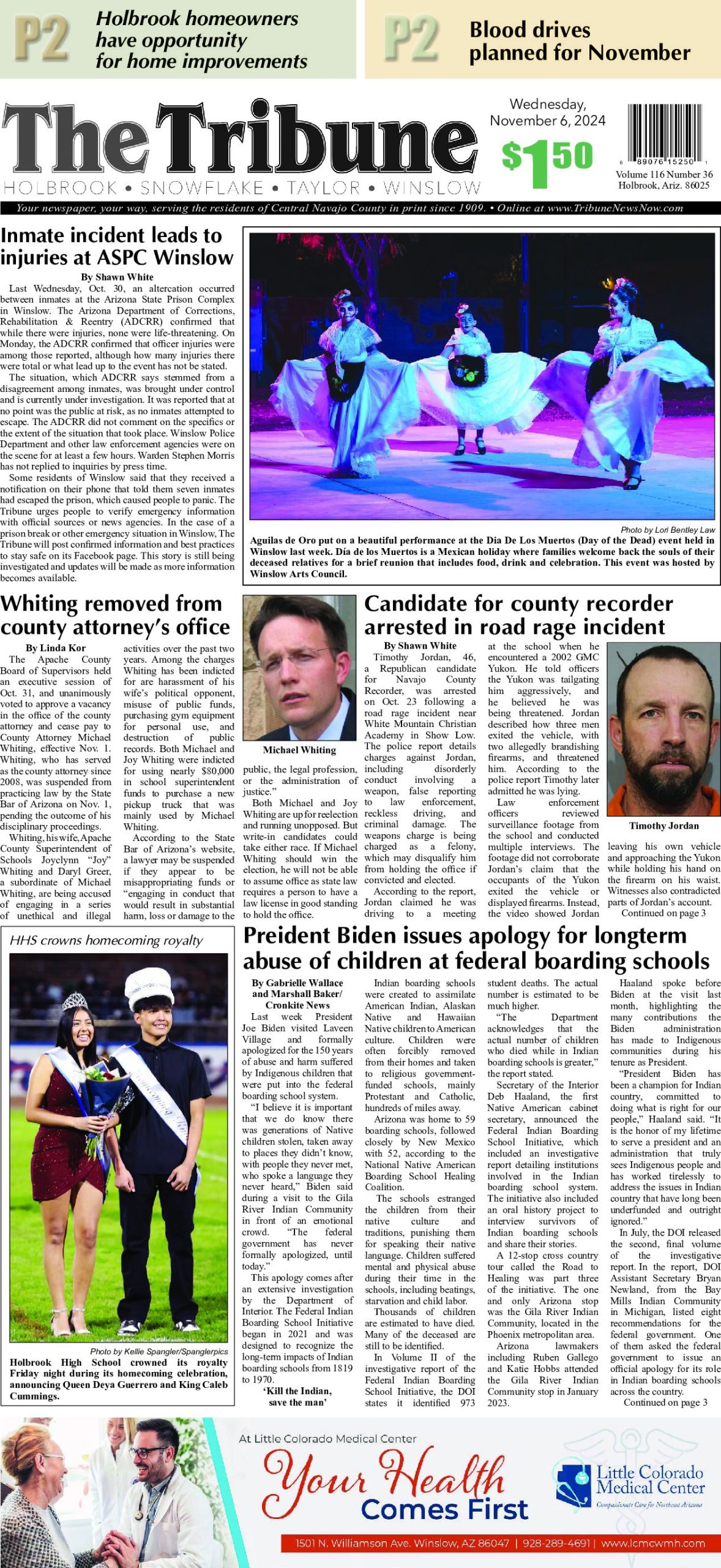 Page 1 of the November 6, 2024 edition