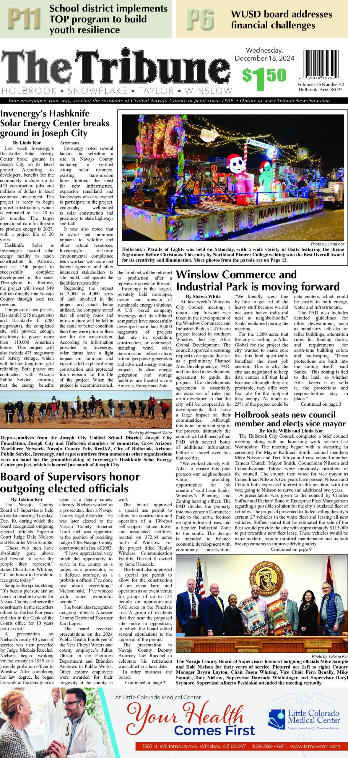 Page 1 of the December 18, 2024 edition