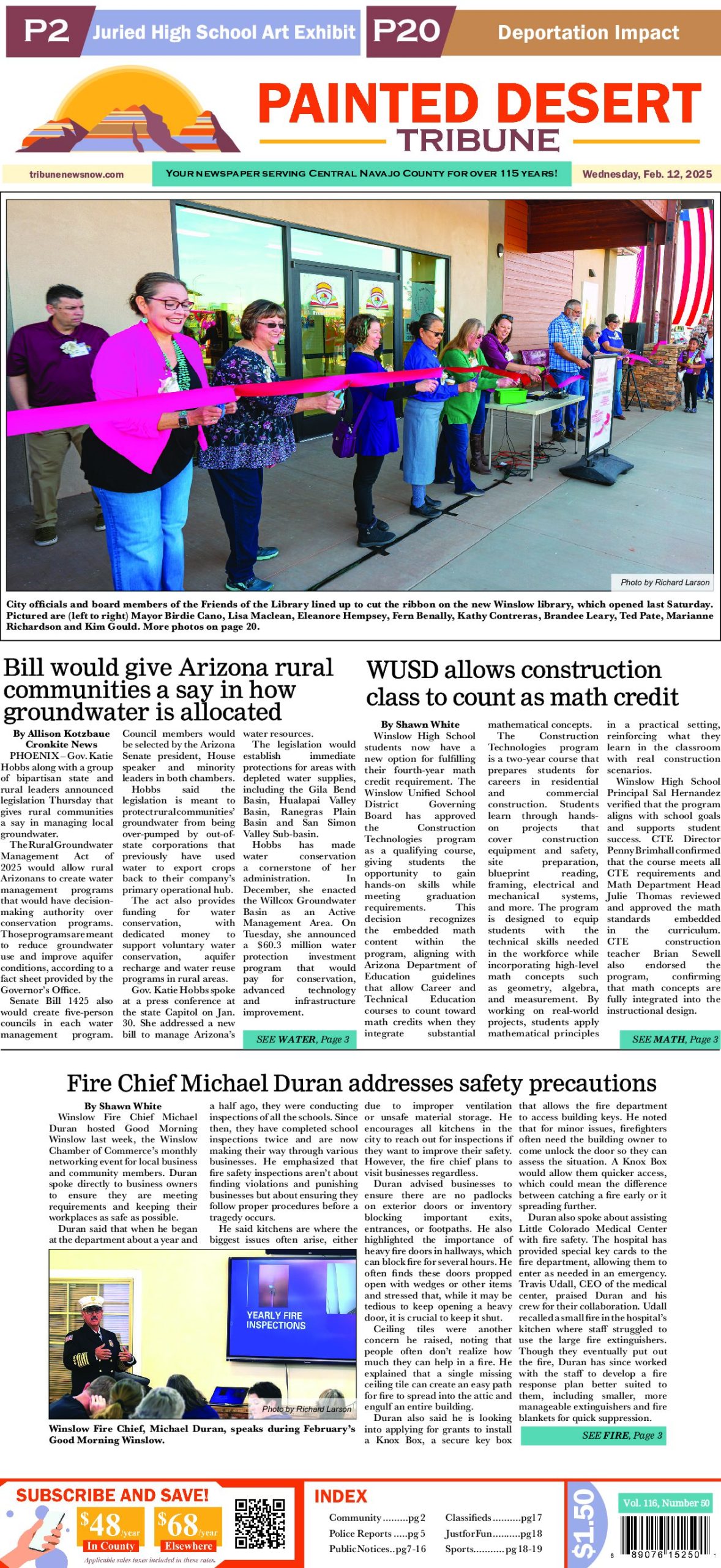 Page 1 of the February 12, 2025 edition