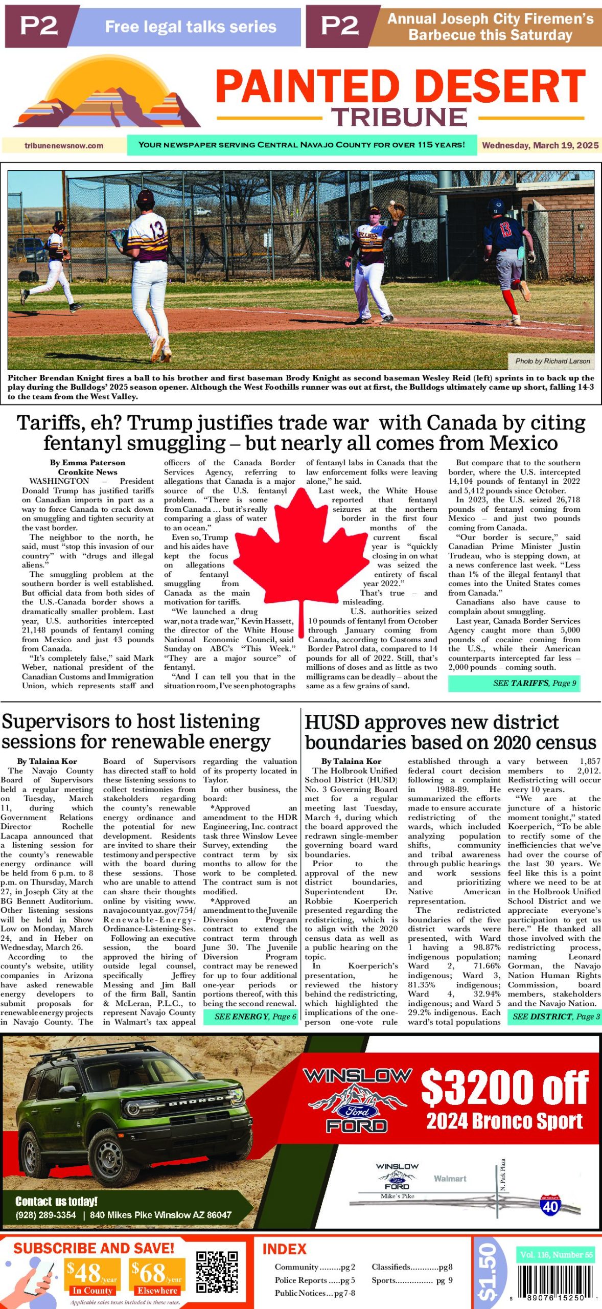 Page 1 of the March 19, 2025 edition
