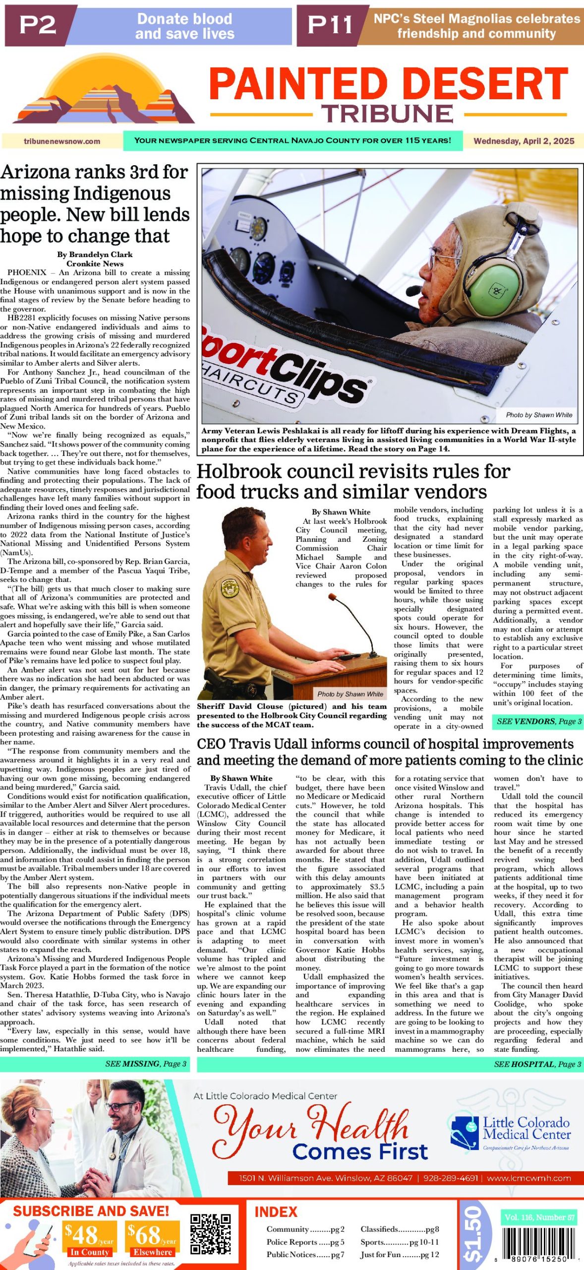 Page 1 of the April 2, 2025 edition