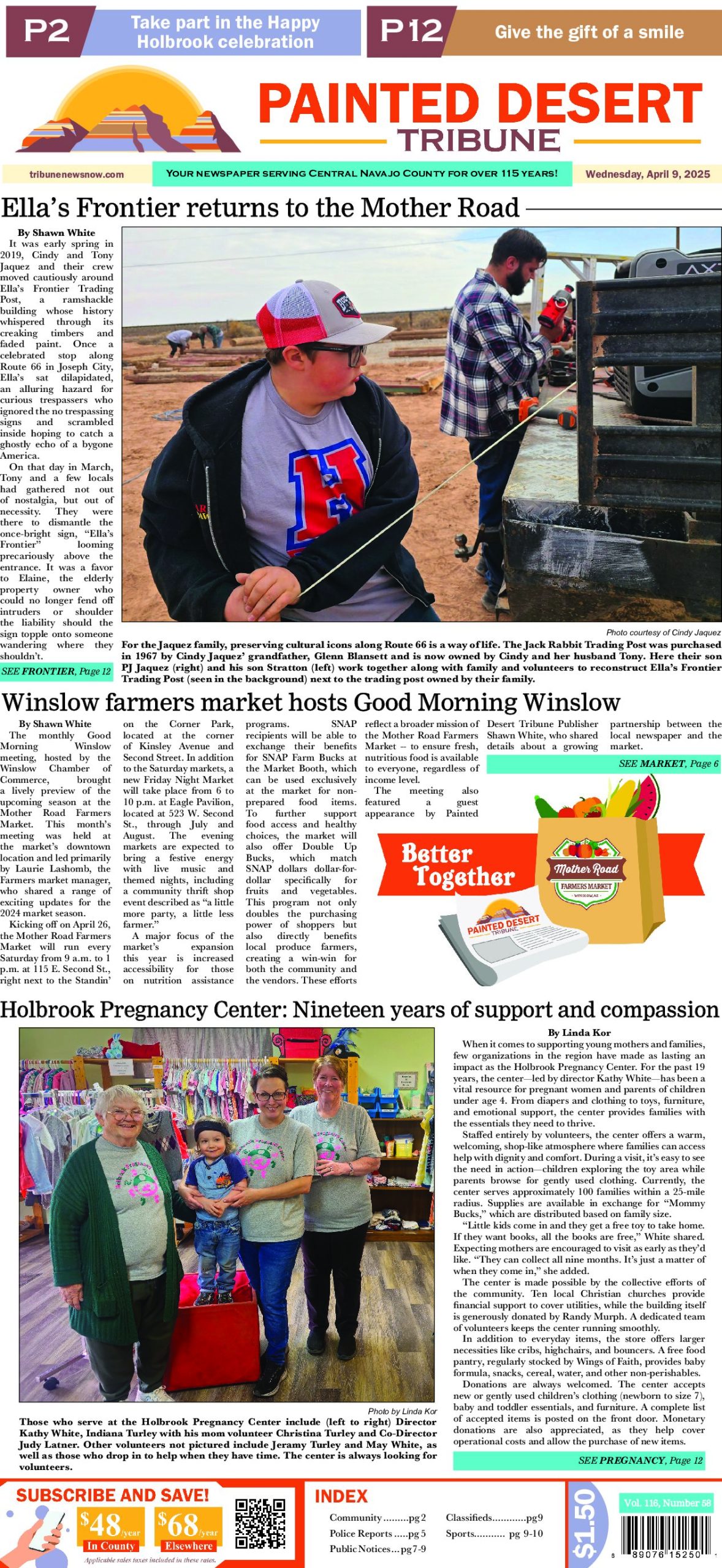 Page 1 of the April 9, 2025 edition