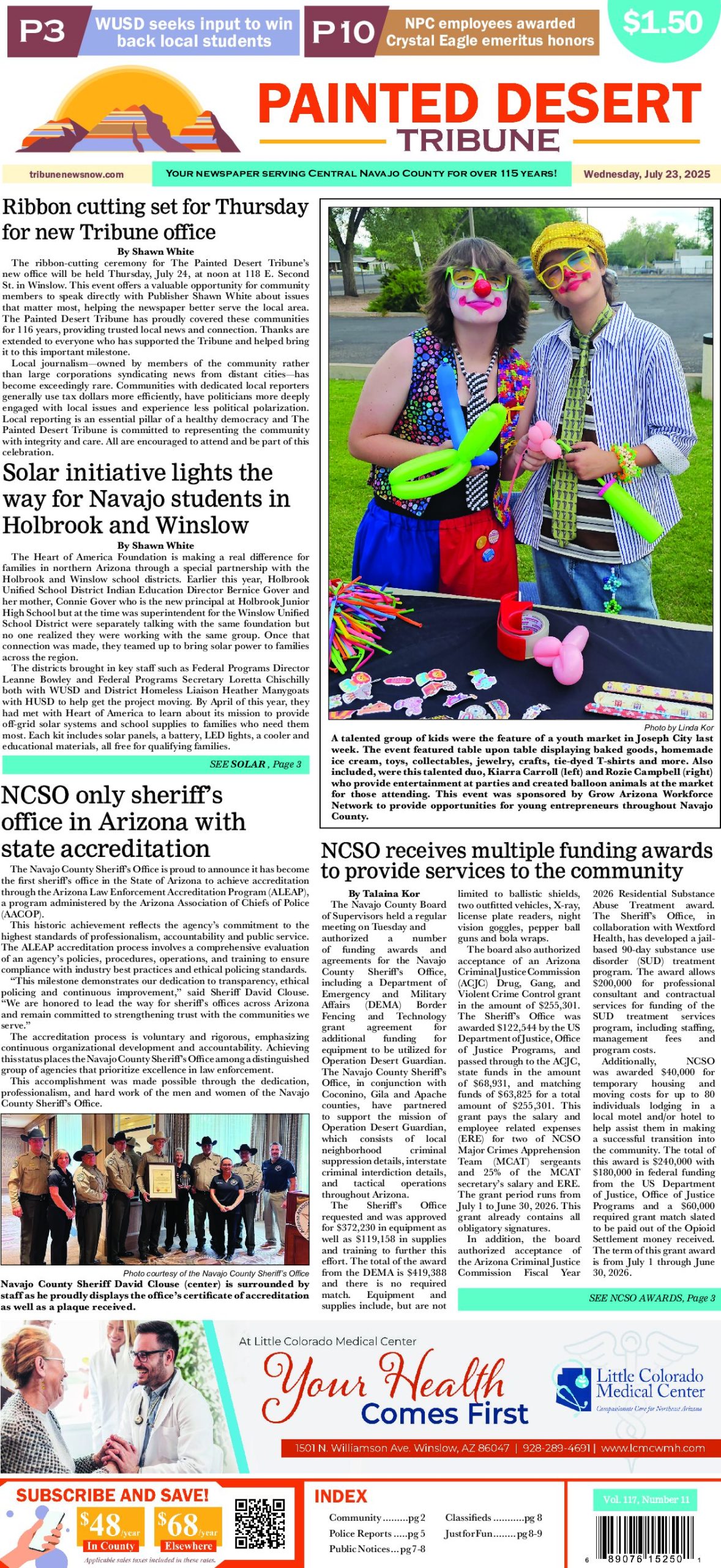 Page 1 of the July 23, 2025 edition