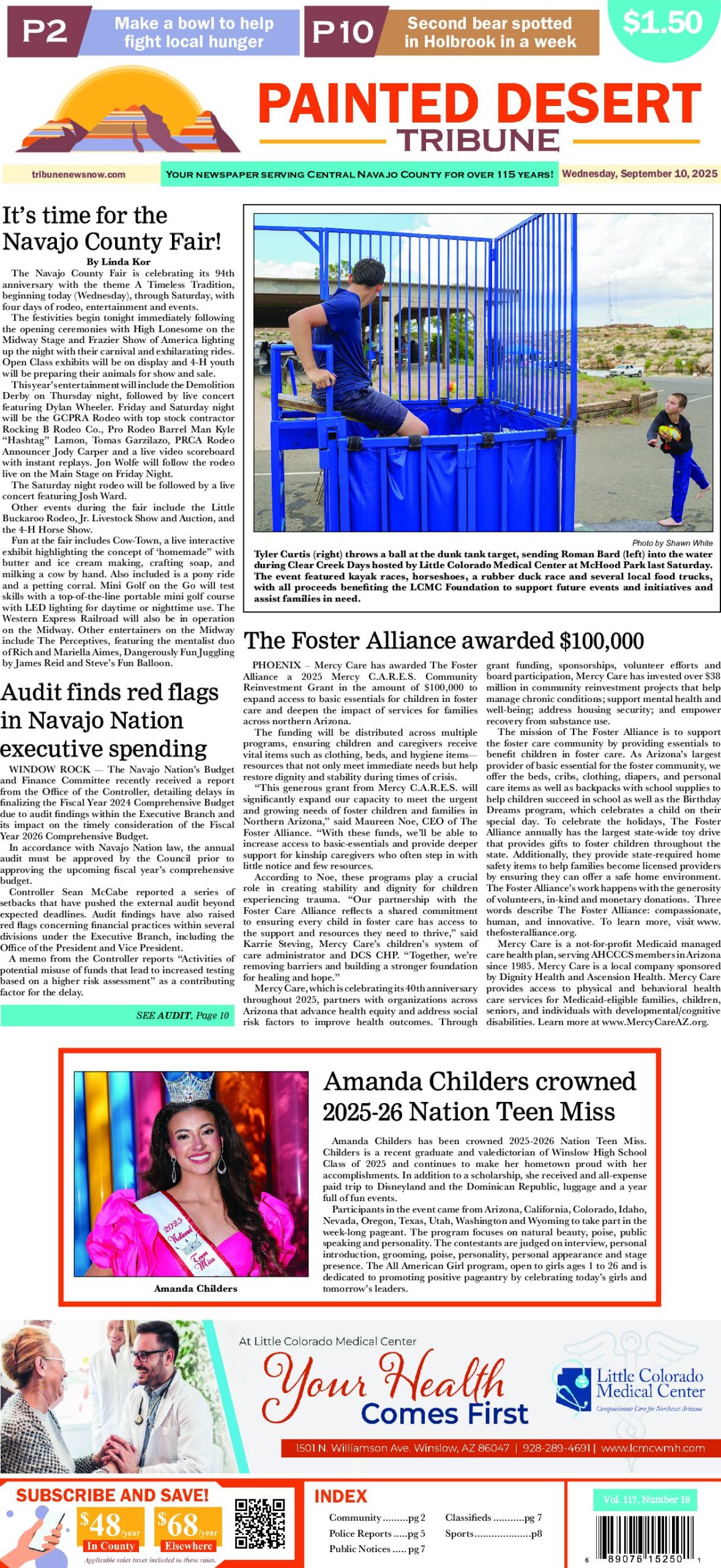 Page 1 of the September 10, 2025 edition